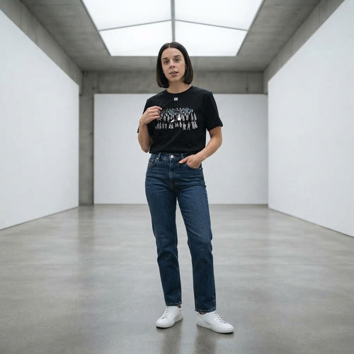 Minimalist Vintage Graphic Cotton T-Shirt